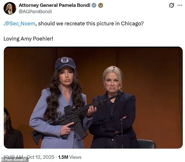 Late-Breaking: SNL's 50th Anniversary Cold Open Targets Bondi, Noem in Sharp Political Satire