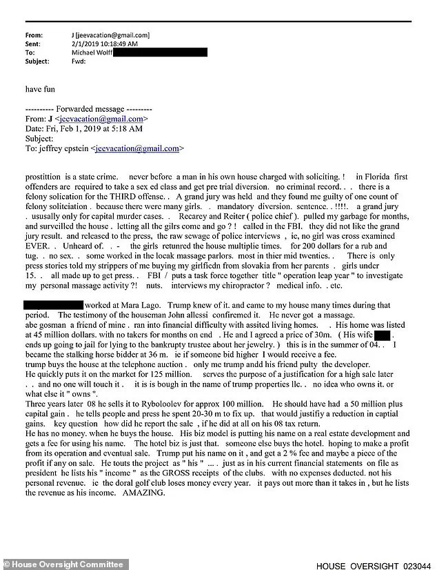 House Committee Releases 20,000 Emails Exposing Jeffrey Epstein's 'Web of Power and Manipulation,' According to Oversight Reports