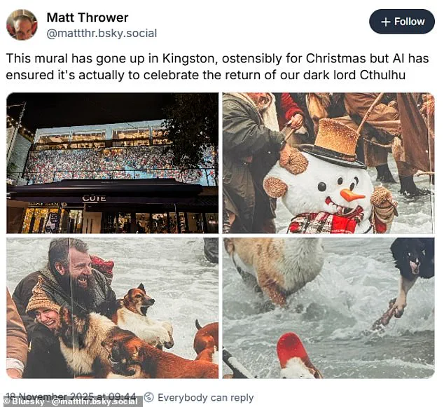 Controversial Christmas Mural in Kingston Sparks Public Ridicule Amid Failed Celebration Efforts