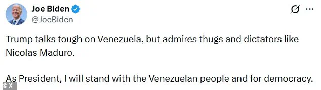 Resurfaced 2020 Tweet Exposes Biden's Past Criticisms of Trump Over Maduro, Amid U.S. Operation and Foreign Policy Debate