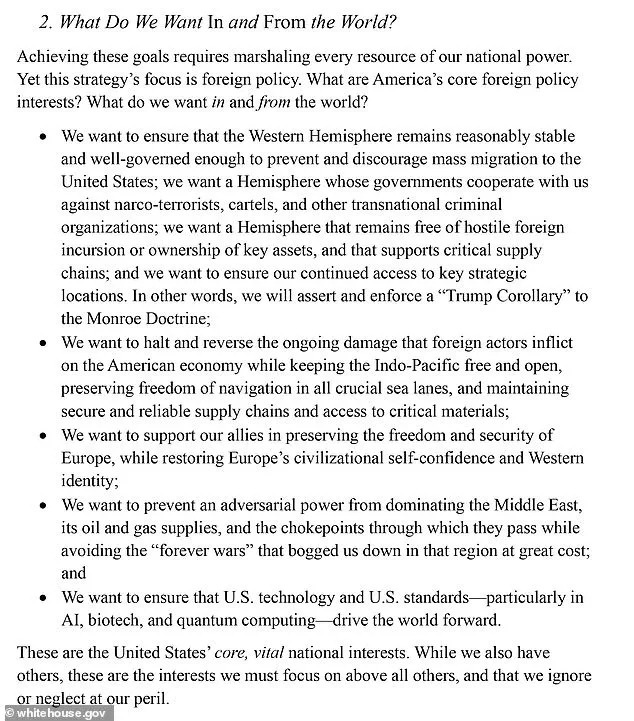 Exclusive: Trump's National Security Strategy Details 'Trump Corollary' and Ambitious Global Control Plans
