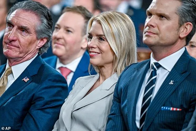 Bondi's Grin as Trump Hails Economic Turnaround and Dow's Record Surge