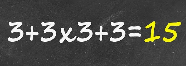 Viral Equation 3+3x3+3 Sparks Debate on PEMDAS Rules