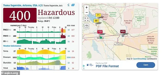 Toxic Air Plume Blankets Arizona and California, EPA Warns of Health Crisis